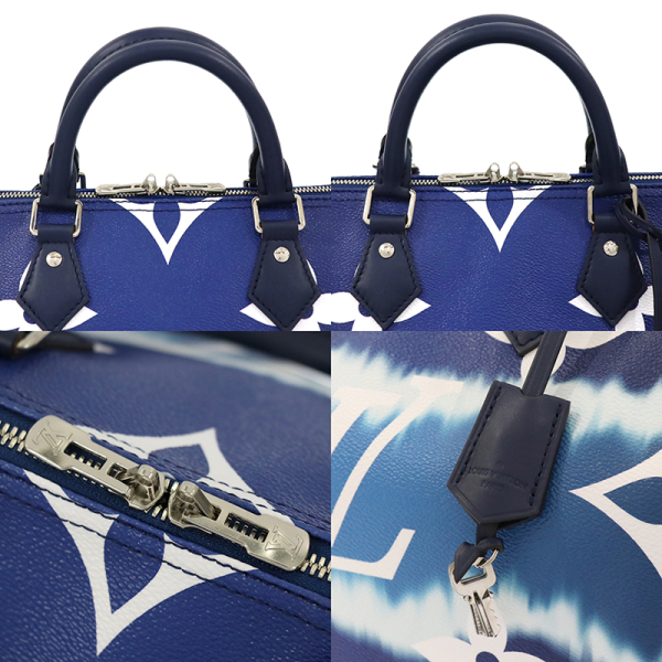 9 Louis Vuitton LV Escal Speedy Bandouliere 30 Monogram Blue