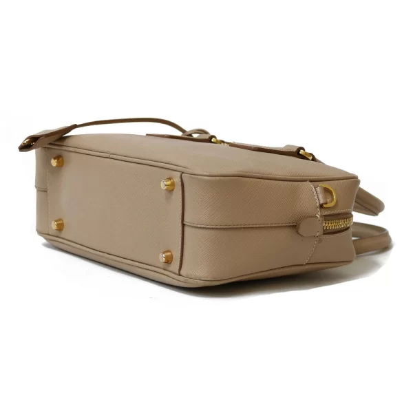 9 Prada Shoulder Bag Handbag Beige Leather