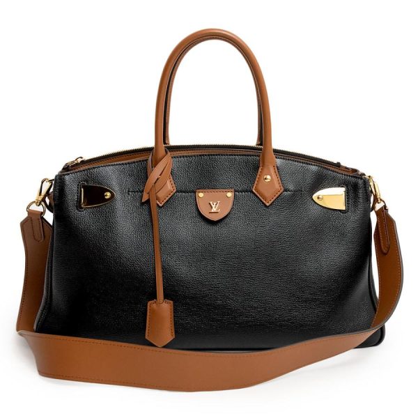 ginzo1116 800000105827000 1 d 20221222195733 Louis Vuitton All Set MM Shoulder Bag Calfskin Leather Black Brown