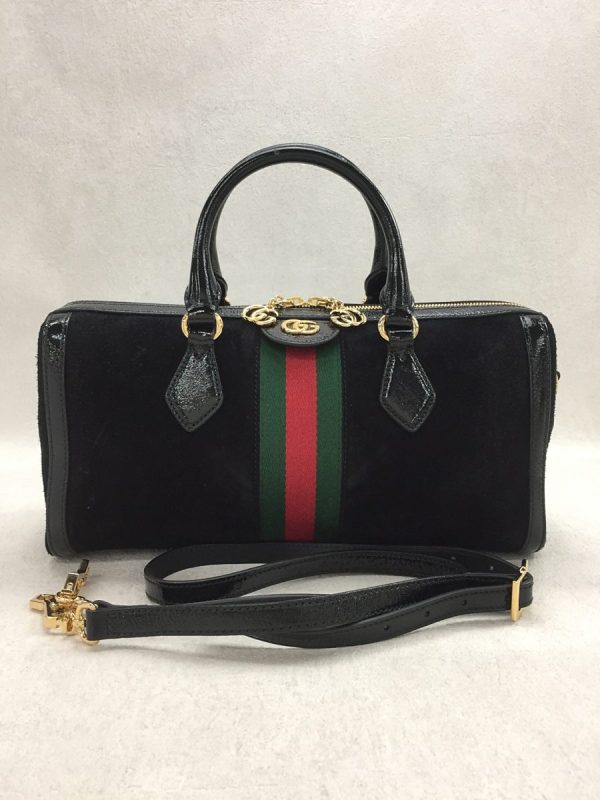 justbag01 GUCCI Suede Off Dia GG Medium Handbag Suede 2WAY Shoulder Bag Shale Line