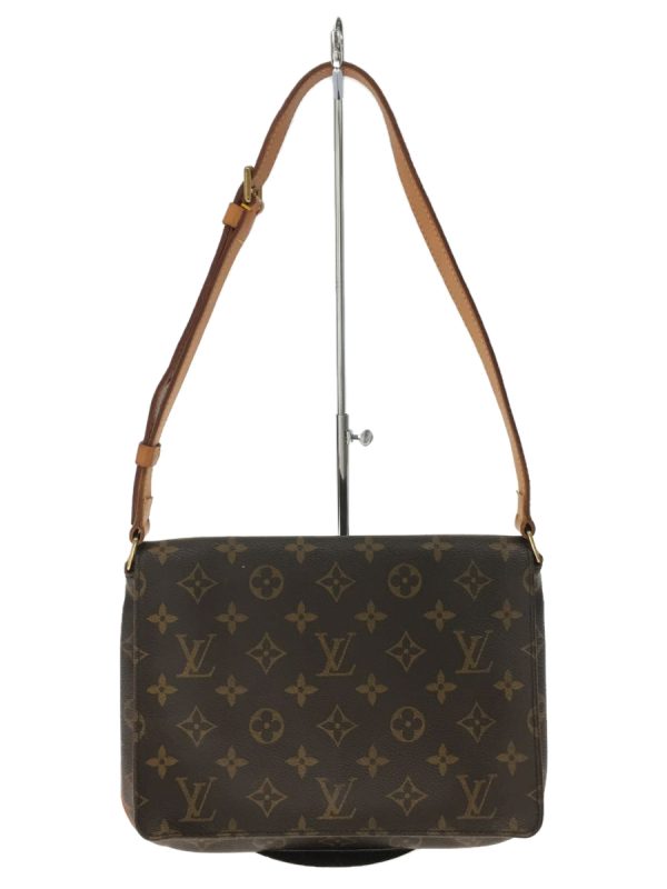 justbag01 LOUIS VUITTON Musette Tango Monogram Canvas PVC Brown Bag