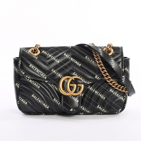 justbag01 Gucci Chain Shoulder Bag Calf Black