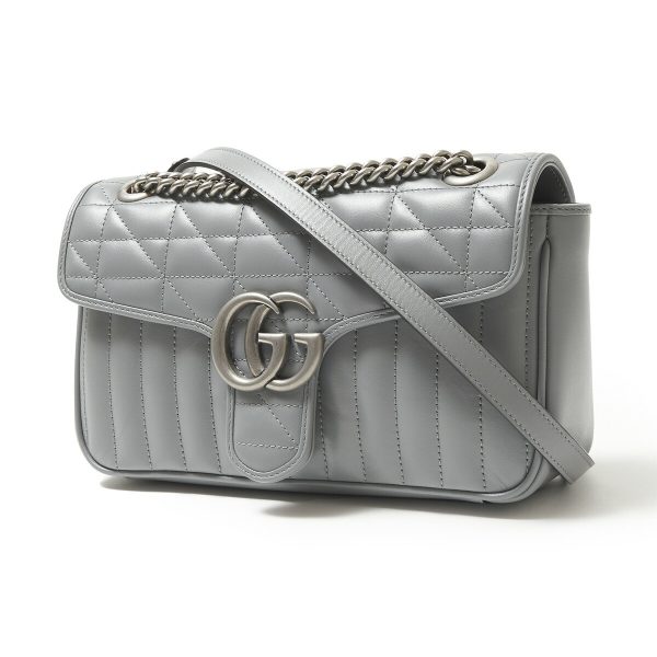 justbag01 Gucci Shoulder Bag Gray ARIA GG Marmont