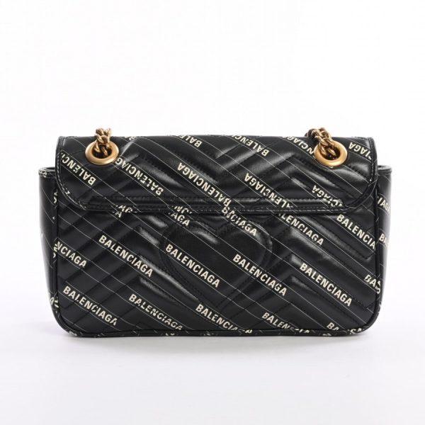 justbag03 Gucci Chain Shoulder Bag Calf Black