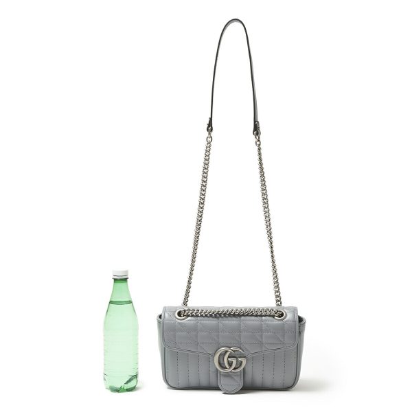 justbag03 Gucci Shoulder Bag Gray ARIA GG Marmont