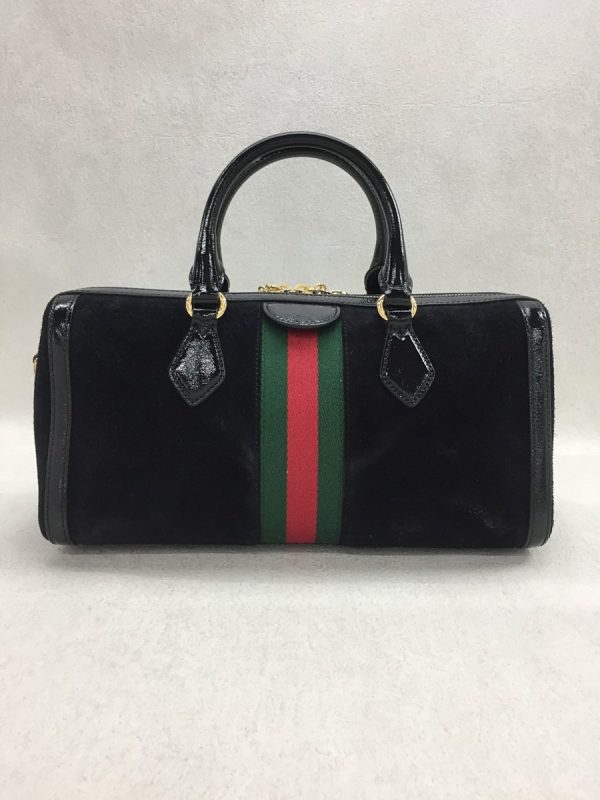 justbag03 GUCCI Suede Off Dia GG Medium Handbag Suede 2WAY Shoulder Bag Shale Line