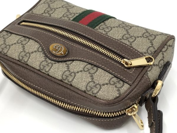 justbag03 GUCCI Ophidia Shoulder Bag in GG Supreme Leather Beige Brown