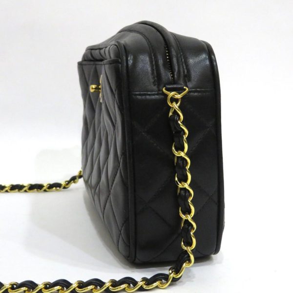 justbag04 Chanel Lambskin Single Chain Shoulder Bag AB Rank Matelasse Black