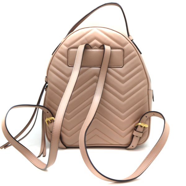 justbag04 Gucci Backpack Bag Rucksack Leather Light BrownBeige GG Marmont