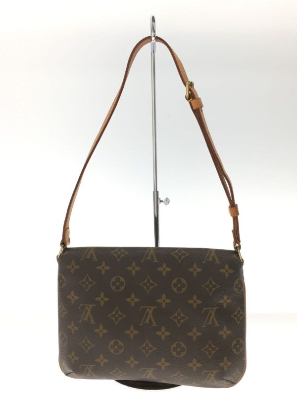 justbag04 LOUIS VUITTON Musette Tango Monogram Canvas PVC Brown Bag