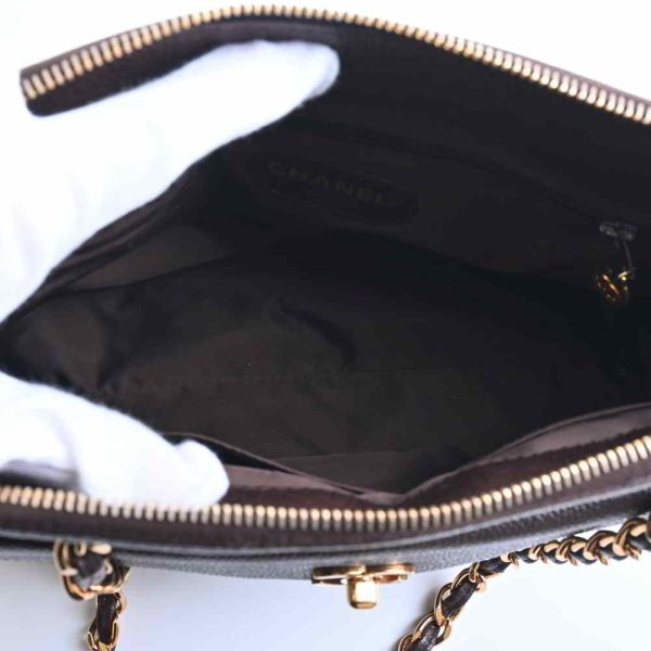 justbag05 Chanel Caviar Skin Here Mark Chain Shoulder Bag Black