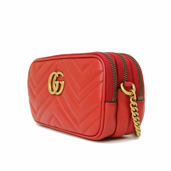 justbag06 Gucci GG Marmont Quilted Chain Shoulder Bag Red