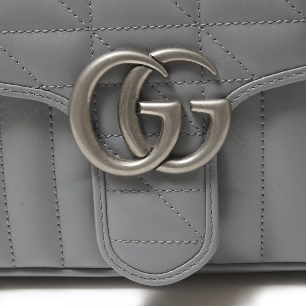 justbag07 Gucci Shoulder Bag Gray ARIA GG Marmont