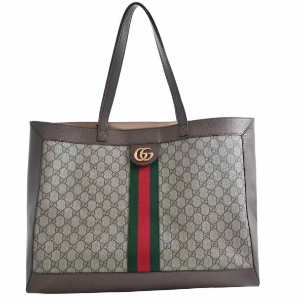 justbag1 Gucci Ophidia GG Supreme Sherry Tote Bag Brown