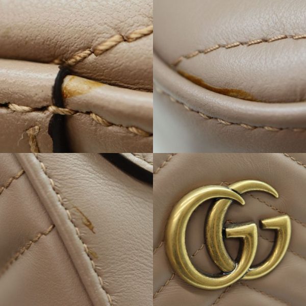 justbag14 Gucci Backpack Bag Rucksack Leather Light BrownBeige GG Marmont