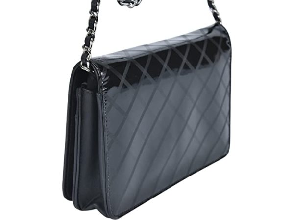 justbag2 Zappos PreLoved Chanel Wallet on Chain Shoulder Bag Black