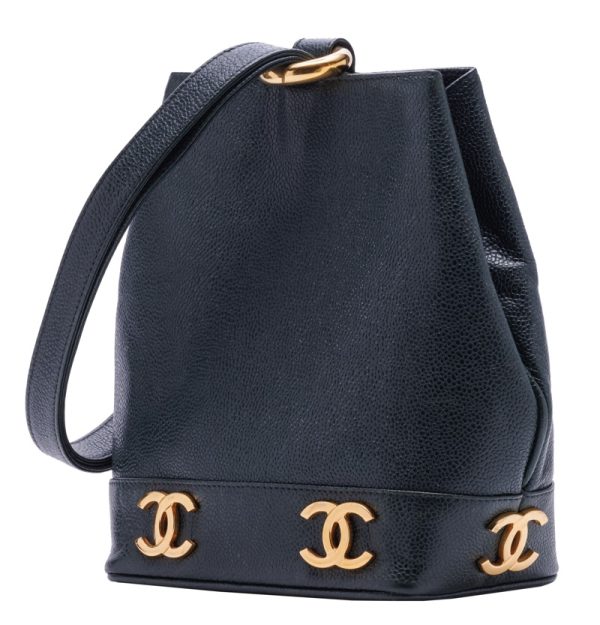 justbag2 CHANEL Caviar Skin Triple Coco Chain Shoulder Caviar Skin Dark Gold Metal Fittings