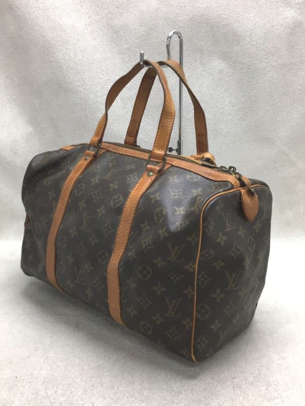 justbag2 LOUIS VUITTON Sax Spool Monogram Canvas PVC Brown HandBag