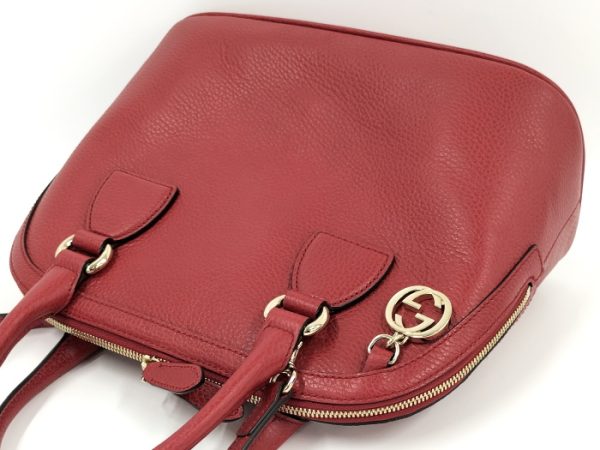 justbag28 Gucci 2WAY Handbag GG Charm Leather Red