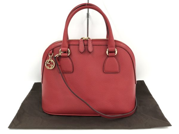 justbag35 Gucci 2WAY Handbag GG Charm Leather Red