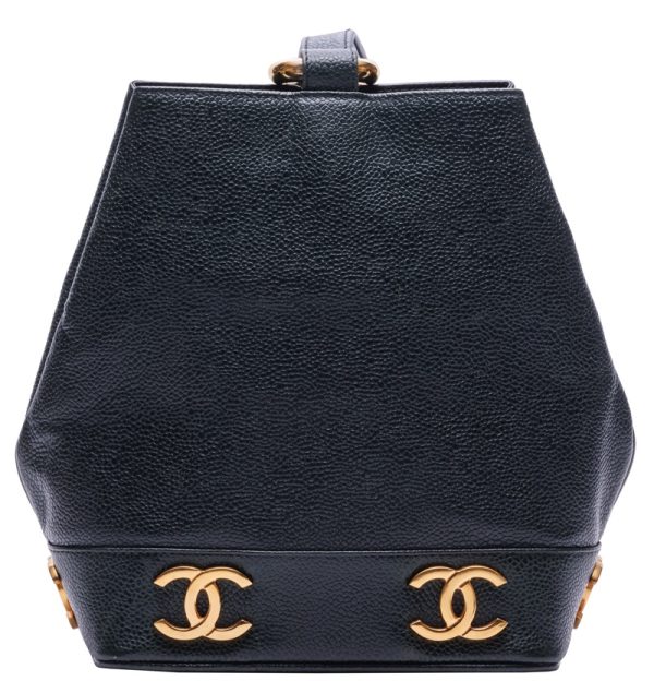 justbag4 CHANEL Caviar Skin Triple Coco Chain Shoulder Caviar Skin Dark Gold Metal Fittings