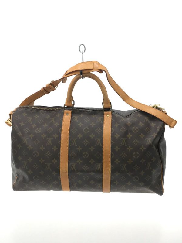 justbag4 LOUIS VUITTON Keepall Bandouliere Monogram PVC Brown Bag