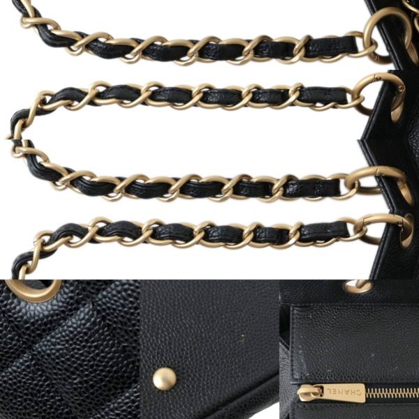 justbag7 Chanel Caviar Skin Matelasse Chain Shoulder Tote Bag