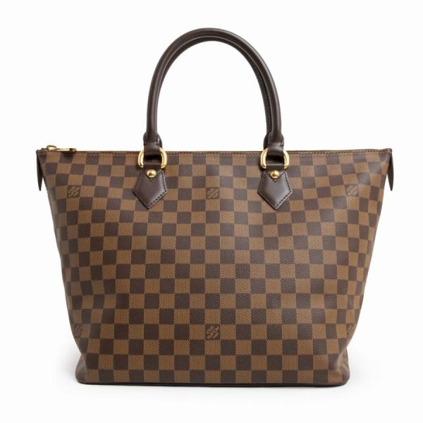 1 Louis Vuitton Saleya MM Handbag Tote Bag Damier Brown Tea