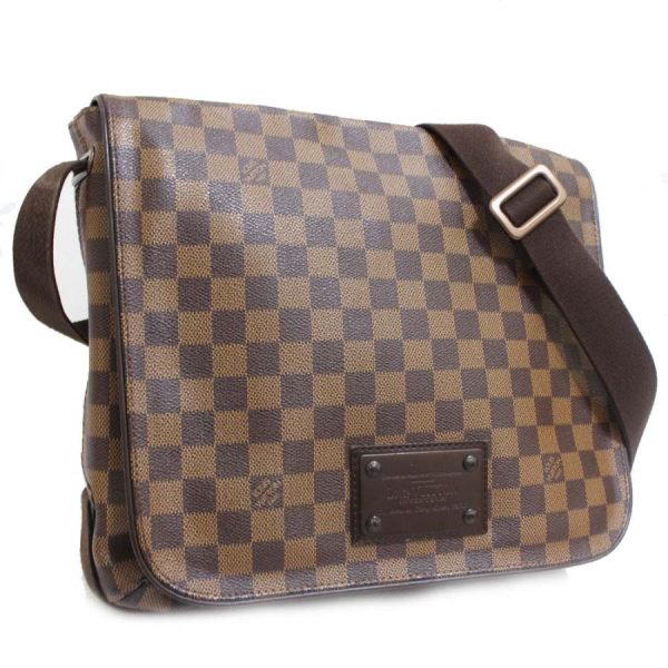 1 Louis Vuitton Brooklyn MM Damier Shoulder Bag Damier Canvas Ebene Brown