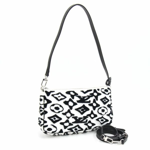 1 Louis Vuitton Pochette Accessoire 2 Way Shoulder Bag Urs Fisher Collaboration White x Black