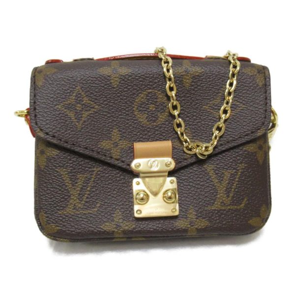 1 Louis Vuitton Shoulder Bag Micro Metis Shoulder Bag Brown Coated Canvas