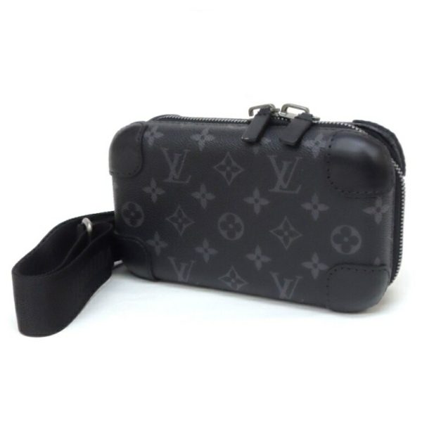 1 Louis Vuitton Horizon Clutch Eclipse Hand Bag Black