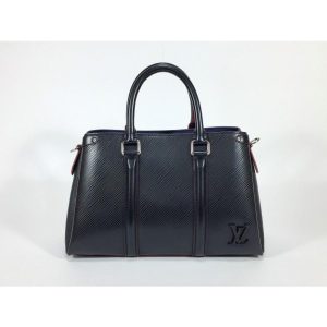 1 Prada Nylon Leather Handbag Dark Brown