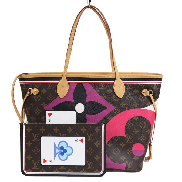 1 Louis Vuitton Neverfull MM Game On Collection Tote Bag Monogram