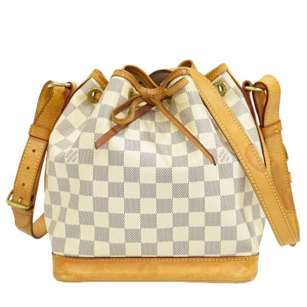 1 Louis Vuitton Pochette Noe BB Damier Azur Shoulder Bag White