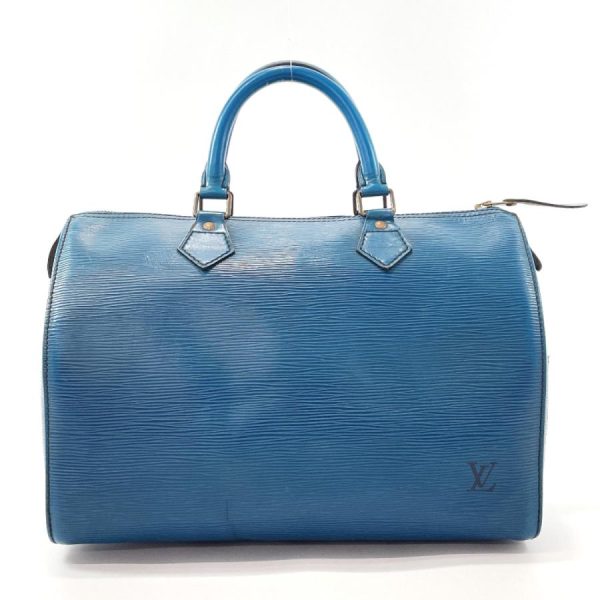 1 Louis Vuitton Handbag Mini Boston Bag Speedy 30 Epi Leather Blue