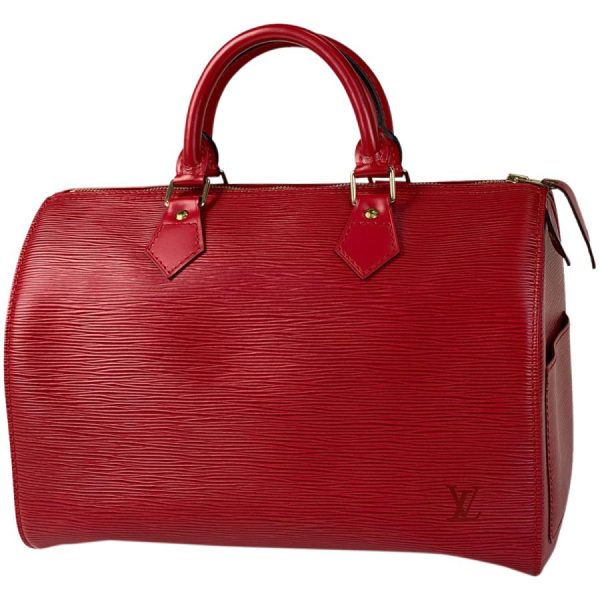 1 Louis Vuitton Speedy 30 Boston Bag Handbag Epi Castilian Red