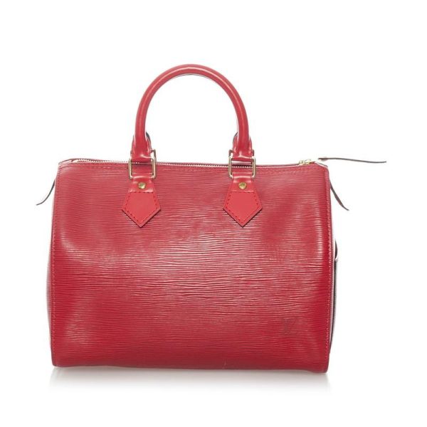 1 Louis Vuitton Epi Speedy 25 Handbag Mini Boston Castilian Red Leather