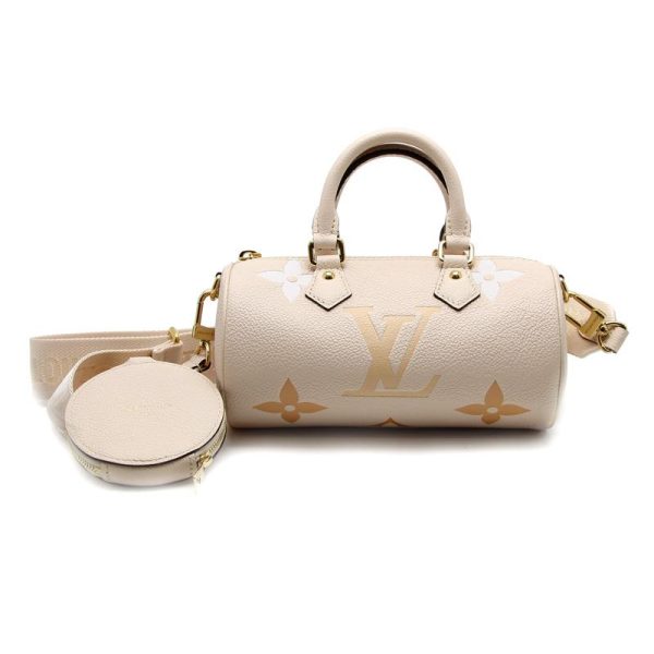 1 Louis Vuitton Papillon BB Monogram Emplant Cream Saffron With Coin Case