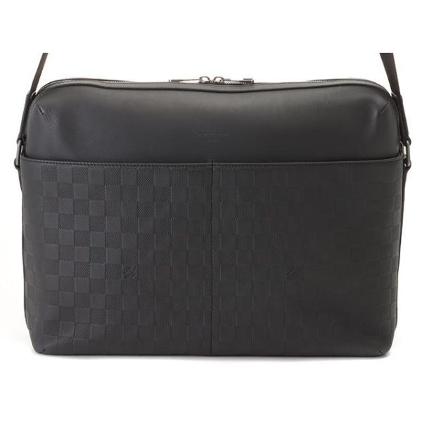 1 Louis Vuitton Calypso GM Shoulder Bag Damier Anfini Onyx Black