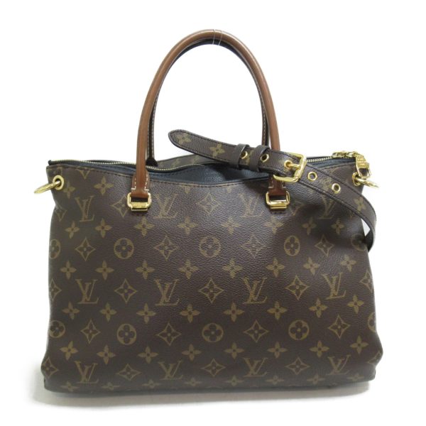 1 Louis Vuitton Pallas 2 Way Shoulder Bag Monogram Pvc coated Canvas Brown