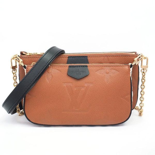 1 Louis Vuitton Multi Pochette Accessoire Monogram Empreinte Hand Bag Monogram Implant leather