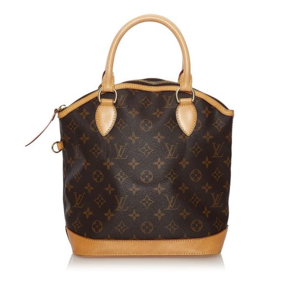 1 Louis Vuitton Monogram Lockit Handbag Brown PVC Leather