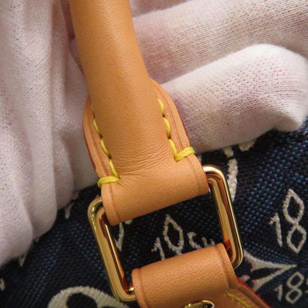 10 Louis Vuitton 2 Way Handbag Monogram Jacquard Speedy Bandouliere Blue