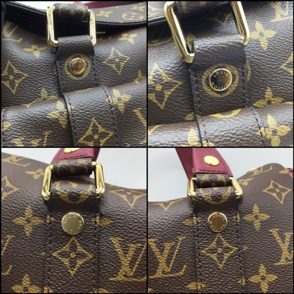 13 Louis Vuitton Manhattan Handbag Monogram Bordeaux Gold Hardware