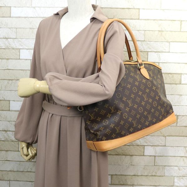 2 Louis Vuitton Handbag Monogram Lockit Horizontal Canvas Brown