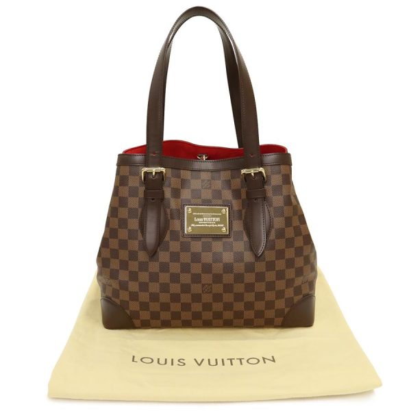 2 Louis Vuitton Hampstead MM Tote Bag Damier Brown Tea