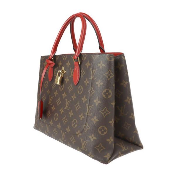 2 Louis Vuitton Flower Tote Monogram Handbag PVC Leather Brown Coquelico