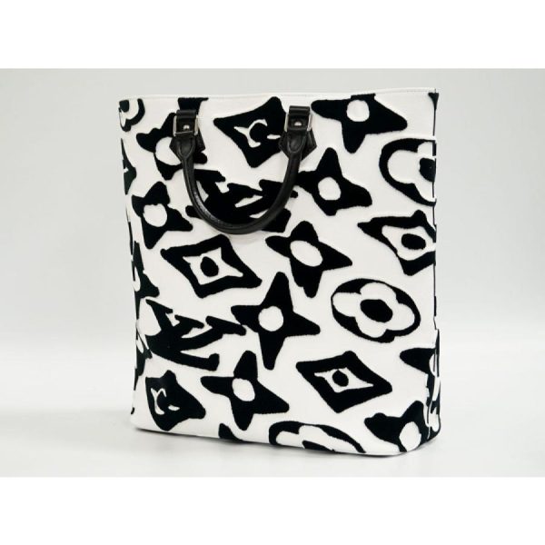 2 Louis Vuitton Cover Tufted Monogram × Urs Fisher Tote Bag Black White