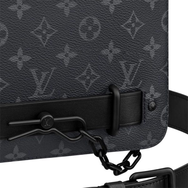 2 Louis Vuitton Messenger Black Monogram Eclipse Canvas Leather